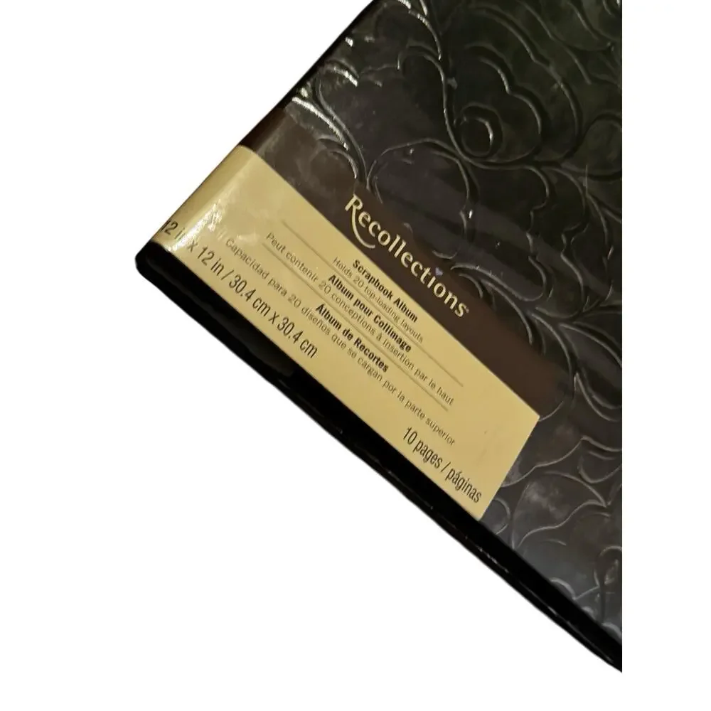 Recollections‎ 12x12 Embossed Floral Album Holds 20 Layouts 10 Pages Scrapbook